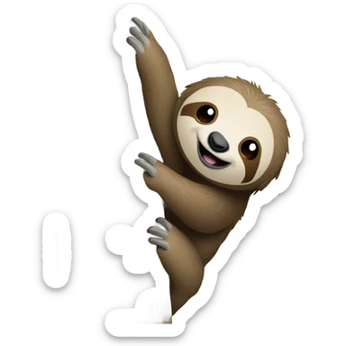 sloth on hike sticker