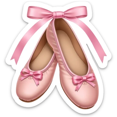 Preppy pink ballet shoes sticker