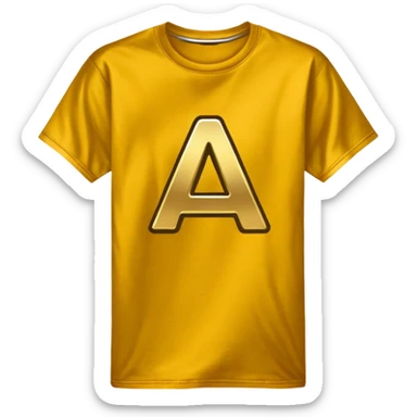 Gold T-shirt reads Snakepit Skatepark with the letter A sticker