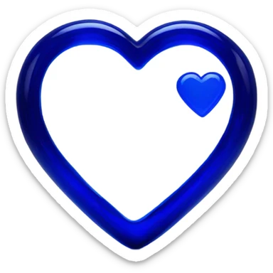 Neon glass cobalt heart  sticker