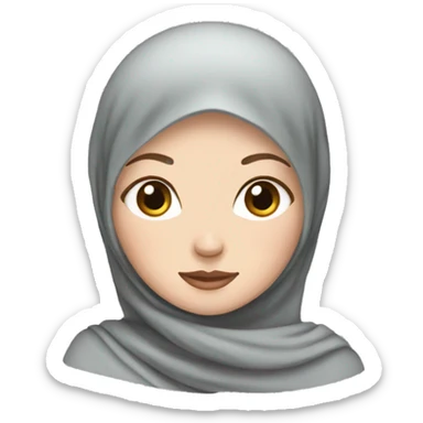 White Girl with hijab  sticker