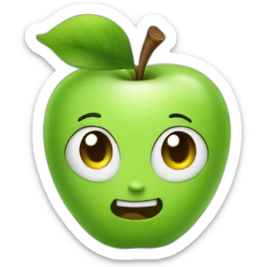 Gree-apple sticker