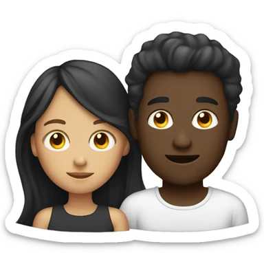 Total eclipse with white man and mixed girl sticker