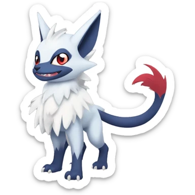 Cute Cool Edgy Nargacuga-Absol-Zangoose-Sneasel-Quilava with a collar on, full body sticker