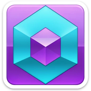 
purple and cian symbol correct sticker