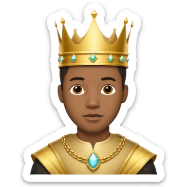 Afro white prince sticker