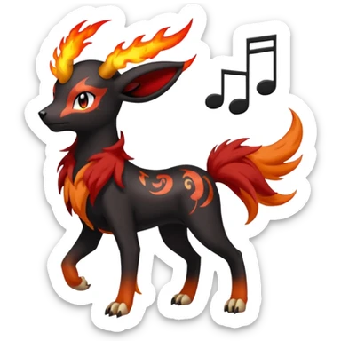 Darkrai-Houndoom-Meloetta-Fakémon-creature-hybrid-fusion, full body sticker