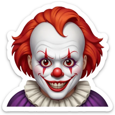 The clown from the movie IT sticker