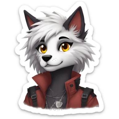 Edgy anthro furry by Falvie, LiLaiRa, griffsnuff, AngieWolf sticker