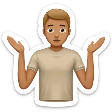 Man wearing a t-shirt and feeling cold sticker