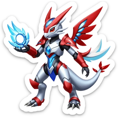 Meloetta-Latias-Wargreymon-Protogen-Pokémon-Digimon-Fakémon-fusion-hybrid-creature sticker