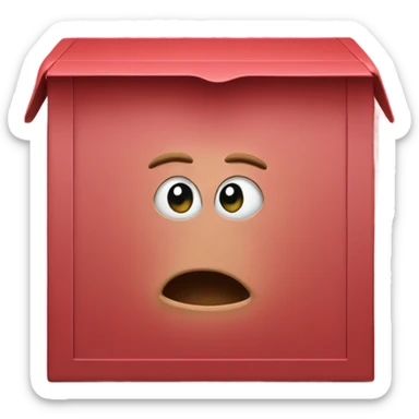 alphabet i  in a red box sticker