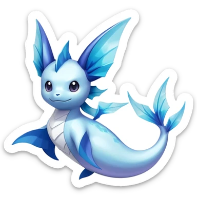 Shiny iridescent Vaporeon-Latios-Lugia-Suicune-fakemon-hybrid sticker