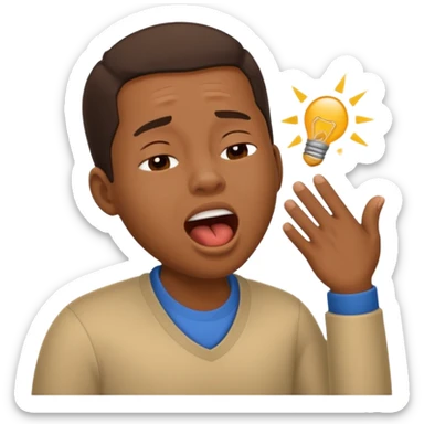 Make a African American yawning sticker