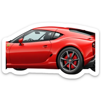 Side view of 2025 Toyota 86 styled like a Lamborghini Miura  sticker