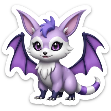 Shiny Furret-Absol-Noibat-Hybrid (Full body) sticker