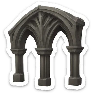 the death's veil Gothic arch  sticker