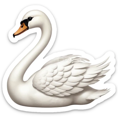 left-facing swan emoji sticker