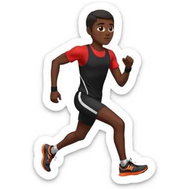 make a short latino runner in black outfit sticker