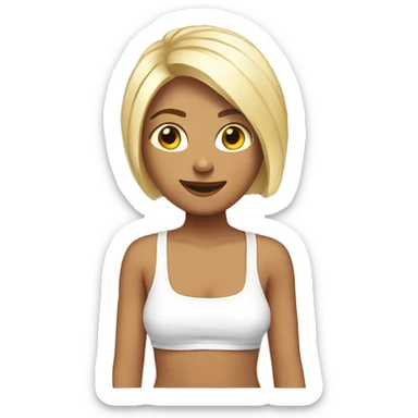 white strappy tank top sticker