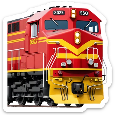 Diesel Locomotive - EMD SD70 (Model Year: 2021) (Iconic colour: Red and yellow) sticker