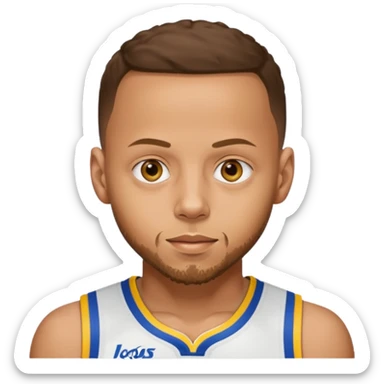 Stephen Curry with no facial hair sticker