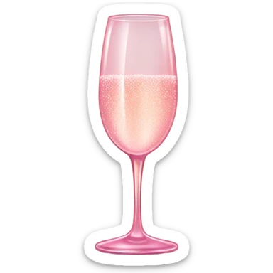 Pink champagne glass  sticker