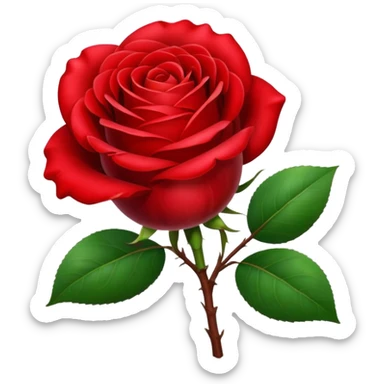 rose and apple sticker