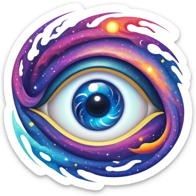 🌌👁️ Cosmic Eye – Seeing into the multiverse. sticker