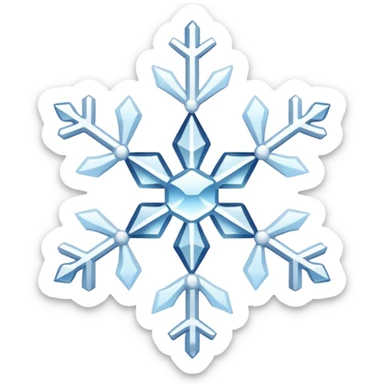 snowflake white sticker