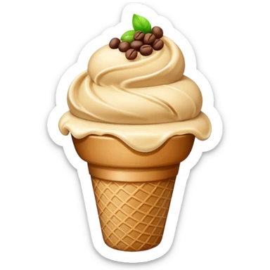 bolitas de helado de cafe con semilla de cafe  sticker