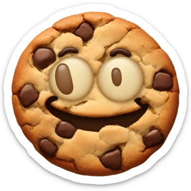 giant cookie with arms legs and face  sticker