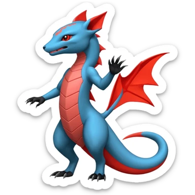 Salandit-Salamence-Foxy-Fembryon-fusion sticker