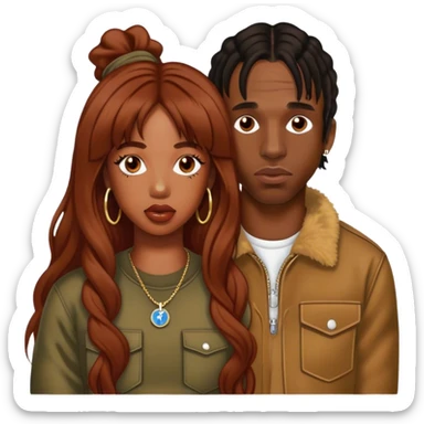 sza with travis scott sticker