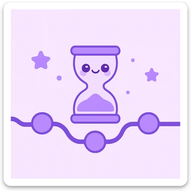 "Timeline", "history" no text, with the colors: Primary Purple:  #8B5CF6
  Light Purple:    #A78BFA sticker