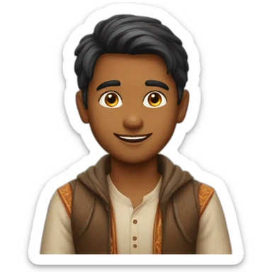 indian boy who's smitten sticker