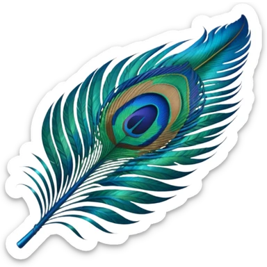 Peacock feather emoji sticker