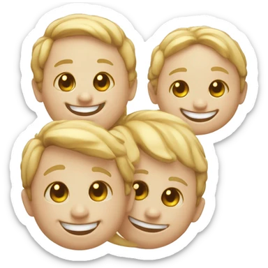 An emoji of a classic smiling face, featuring two round eyes and a wide, cheerful smile, conveying happiness and friendliness sticker