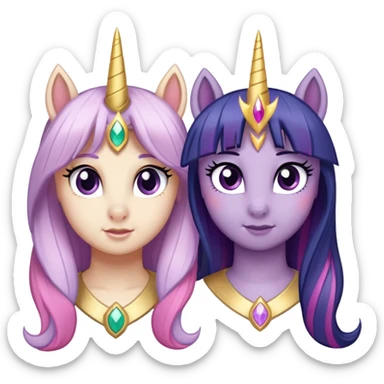 Pony Celestia and Twilight Sparkle. sticker