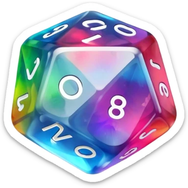  d20 dice sticker