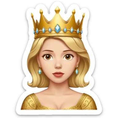 Scarlett Johansson, wearing crown  sticker