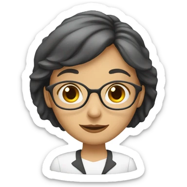 a female teacher with a book sticker