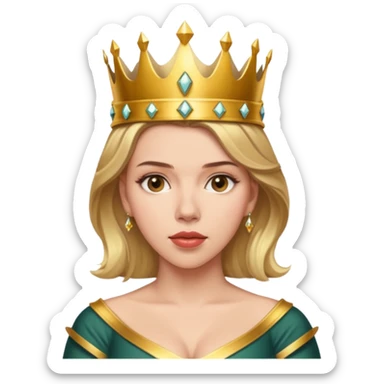 Scarlett Johansson, wearing crown  sticker