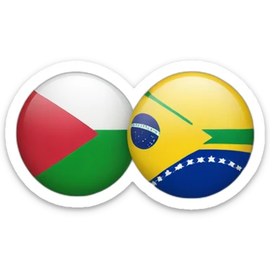 Flag of Japan and Brasil  sticker
