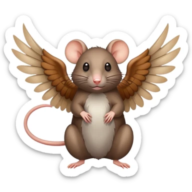 Rat with wings sticker