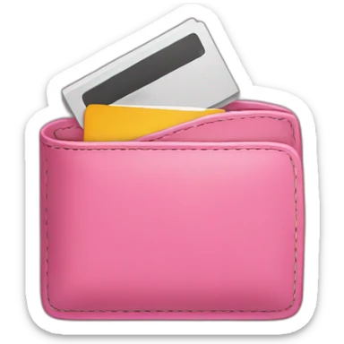 Empty pink wallet sticker