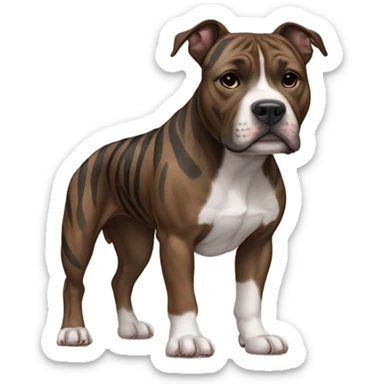Brindle American Staffordshire terrier  sticker