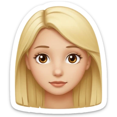 Blonde girl with brown eyes  sticker