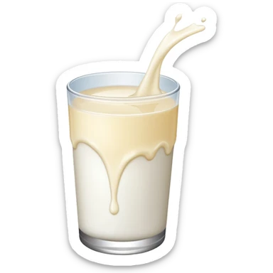 A squirt of milk flying in the air  sticker