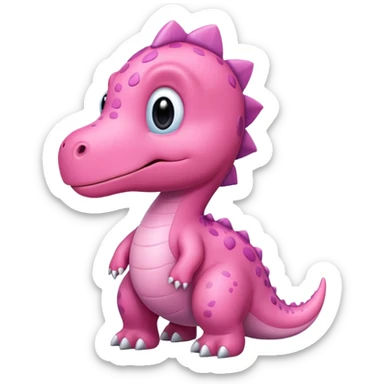 Dinosaurio rosa cute sticker